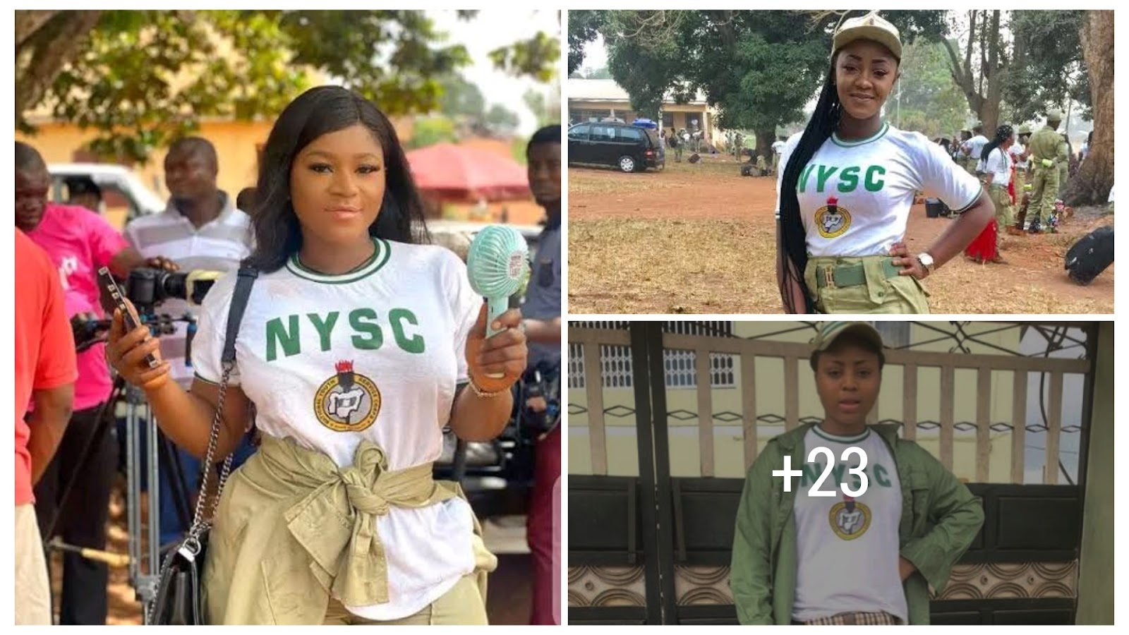 "Destiny Etiko, Regina Daniels and Luchy Donalds Looks Good on NYSC Uniform, But who Slays Best"