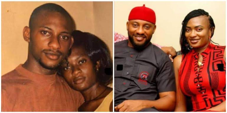 Fans React as Nollywood Actor Yul Edochie shares An amazing Throwback Photos of himself and his first Wife (Photos)