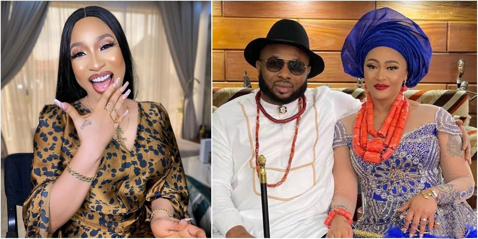 ‘God is busy helping me’ – Tonto Dikeh reacts amid reports of Churchill and Rosy Meurer’s marriage collapsing