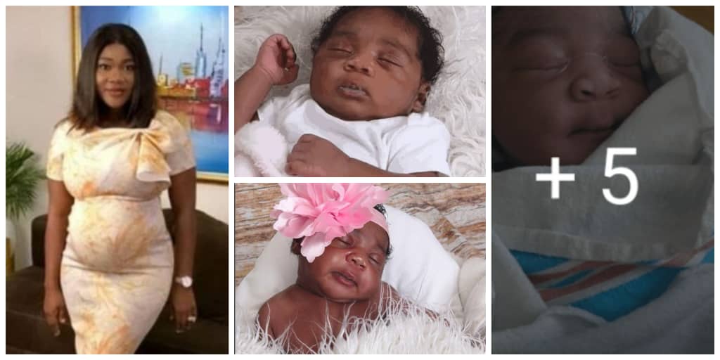 Mercy Johnson shares lovely new photos of her newborn lookalike baby Ehinomen Okojie (photos)