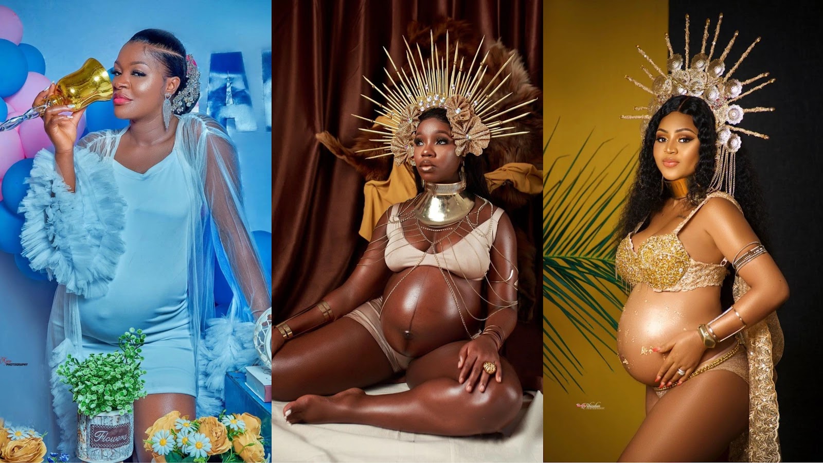 Between Chacha Eke, Chioma, Regina Daniels And Bambam, Who Had A Better Pregnancy Photoshoot?