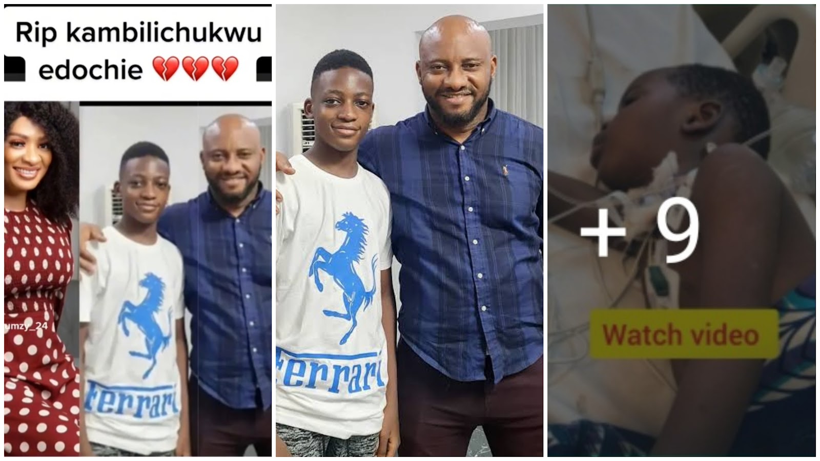 CCTV Camera Captured Moment when Yul Edochie's First Son died after he was rushed to the hospital when he fell unconscious (Video)